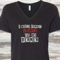 Bernese Mountain Dog Crimes V-Neck Tee - Black Heather