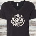 American Bully Groovy Mom V-Neck Tee - Black Heather