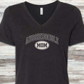 Aussiedoodle University Mom V-Neck Tee - Black Heather