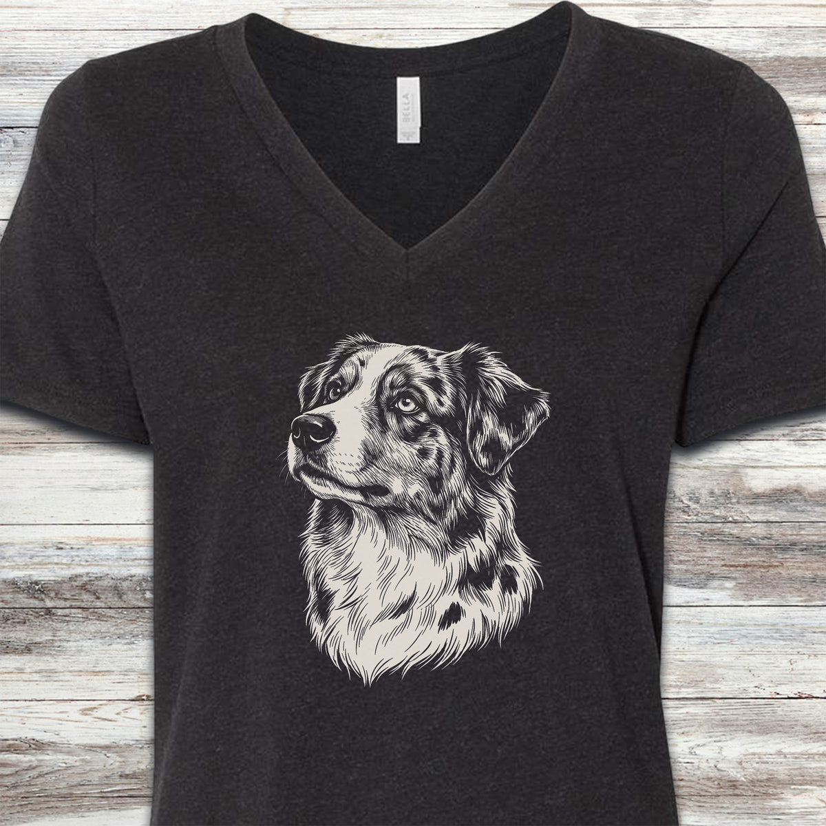 American Shepherd Loyalty V-Neck Tee - Black Heather