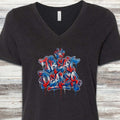 Treat Dealer American Grafitti V-Neck Tee - Black Heather