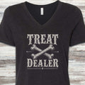 Western Treat Dealer V-Neck Tee - Black Heather