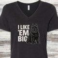 Bouvier Cropped Big V-Neck Tee - Black Heather