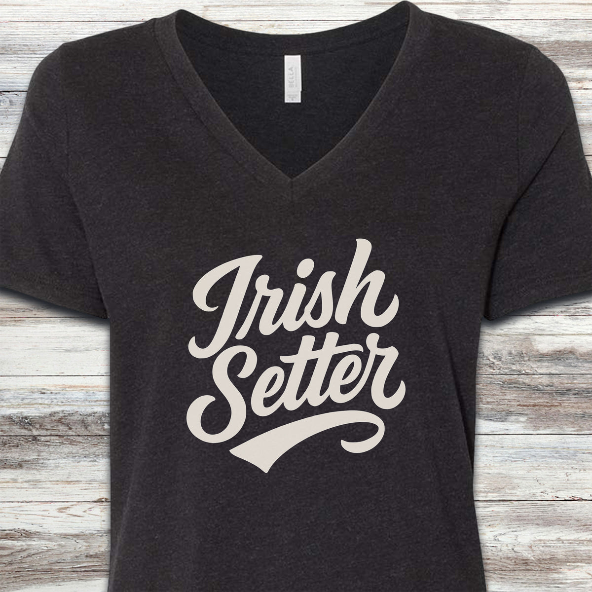 Irish Setter Team V-Neck Tee - Black Heather