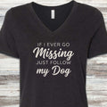 Just Follow My Dog V-Neck Tee - Black Heather
