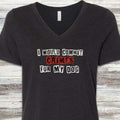 Dog Crimes V-Neck Tee - Black Heather