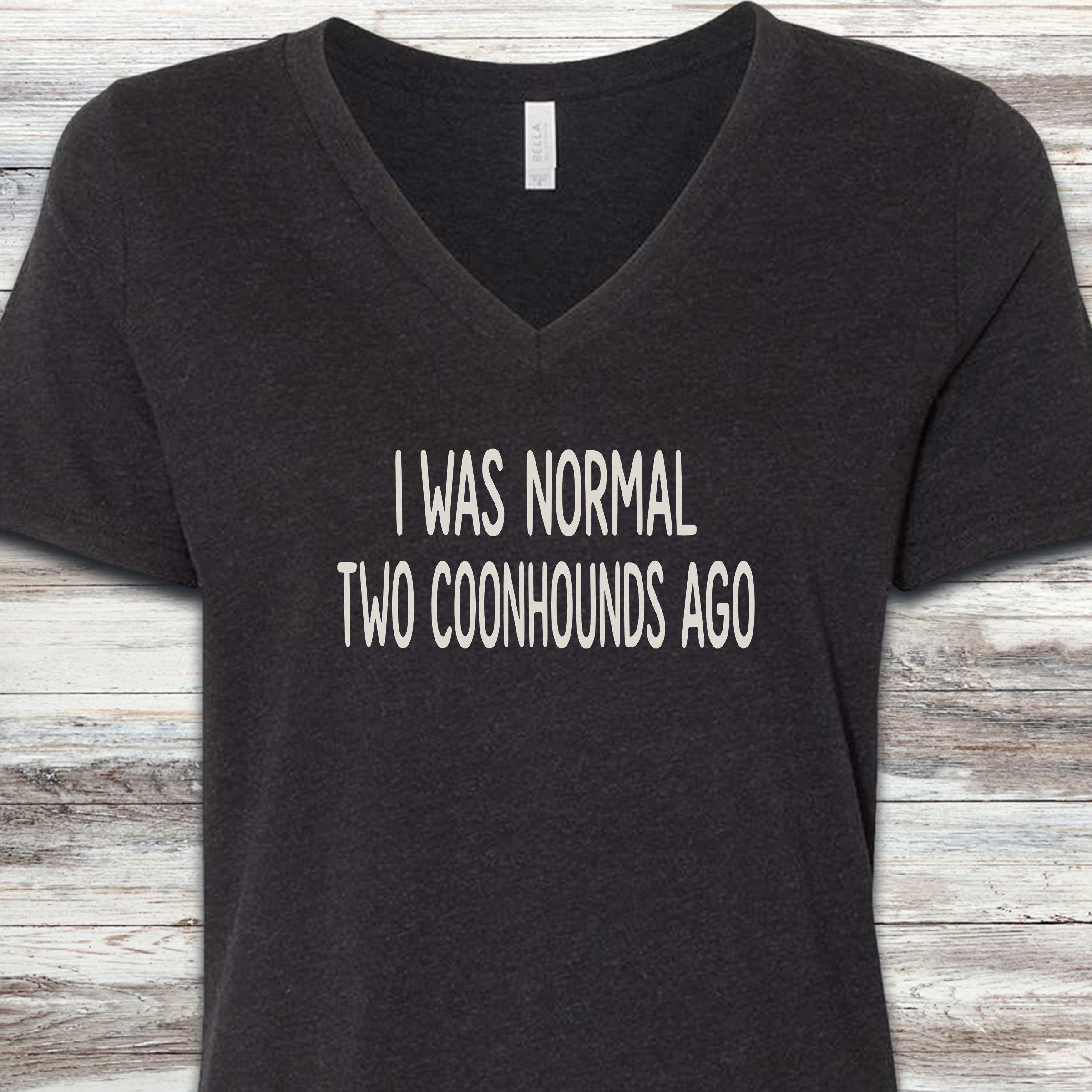 Coonhound Normal V-Neck Tee - Black Heather