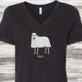 Greyhound Boo V-Neck Tee - Black Heather