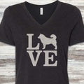 Malamute Love V-Neck Tee - Black Heather