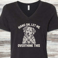 Let Me Overthink This V-Neck Tee - Black Heather