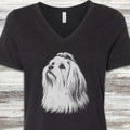 Maltese Loyalty V-Neck Tee - Black Heather