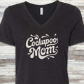 Cockapoo Groovy Mom V-Neck Tee - Black Heather