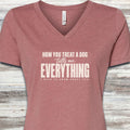Everything V-Neck Tee - Heather Mauve