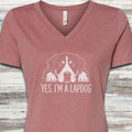 Swiss Mountain Dog Lap Dog V-Neck Tee - Heather Mauve