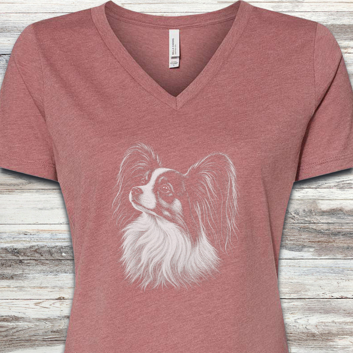 Papillon Loyalty V-Neck Tee - Heather Mauve