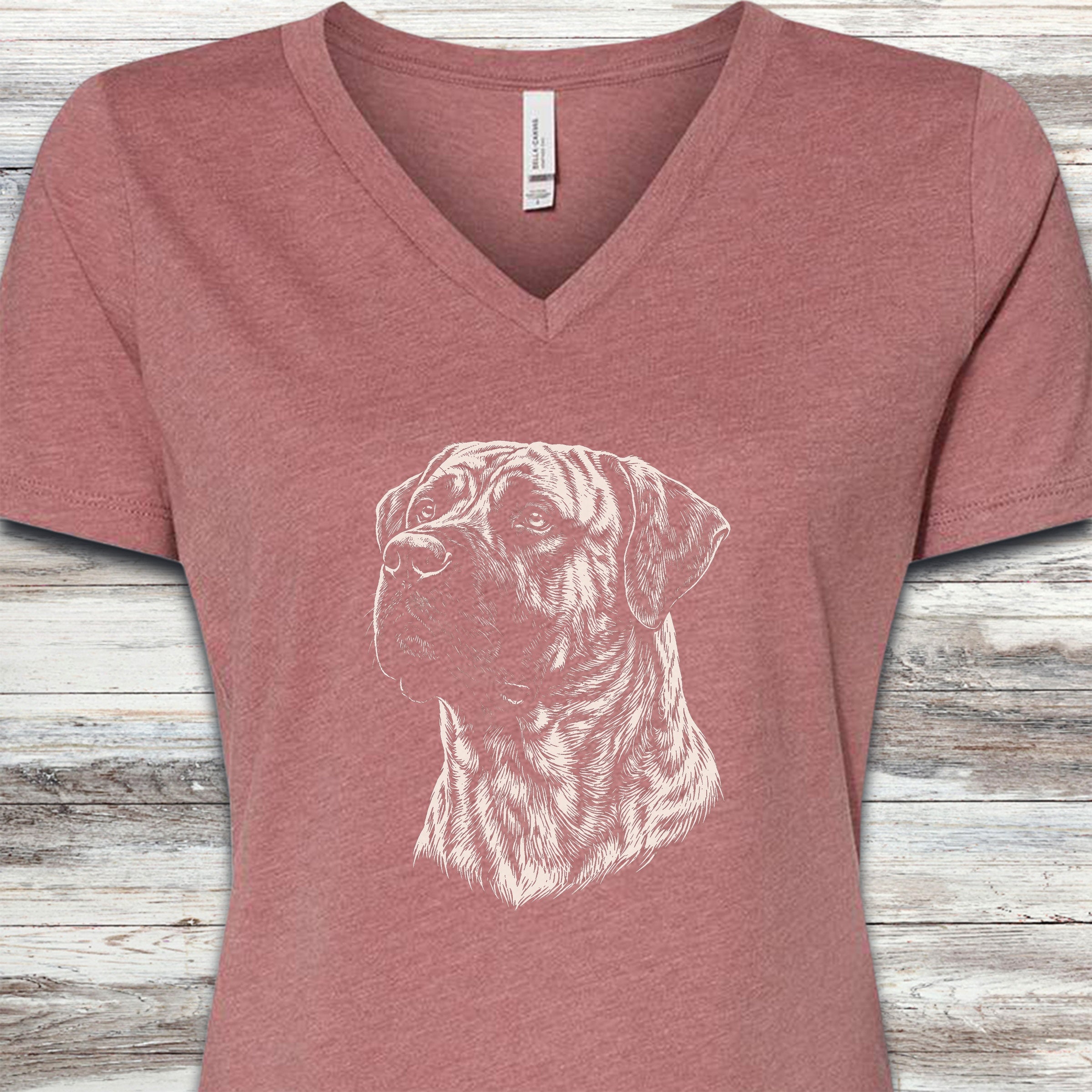 Presa Canario Loyalty V-Neck Tee - Heather Mauve