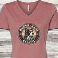 Border Collie Classic V-Neck Tee - Heather Mauve
