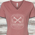 Premium Treat Dealer V-Neck Tee - Heather Mauve