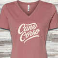 Cane Corso Team V-Neck Tee - Heather Mauve