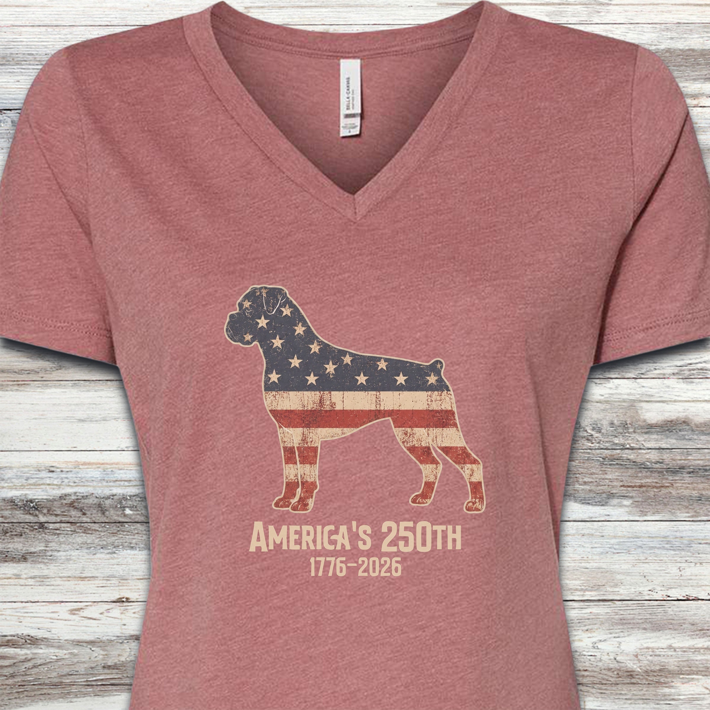 Boxer 250 V-Neck Tee - Heather Mauve