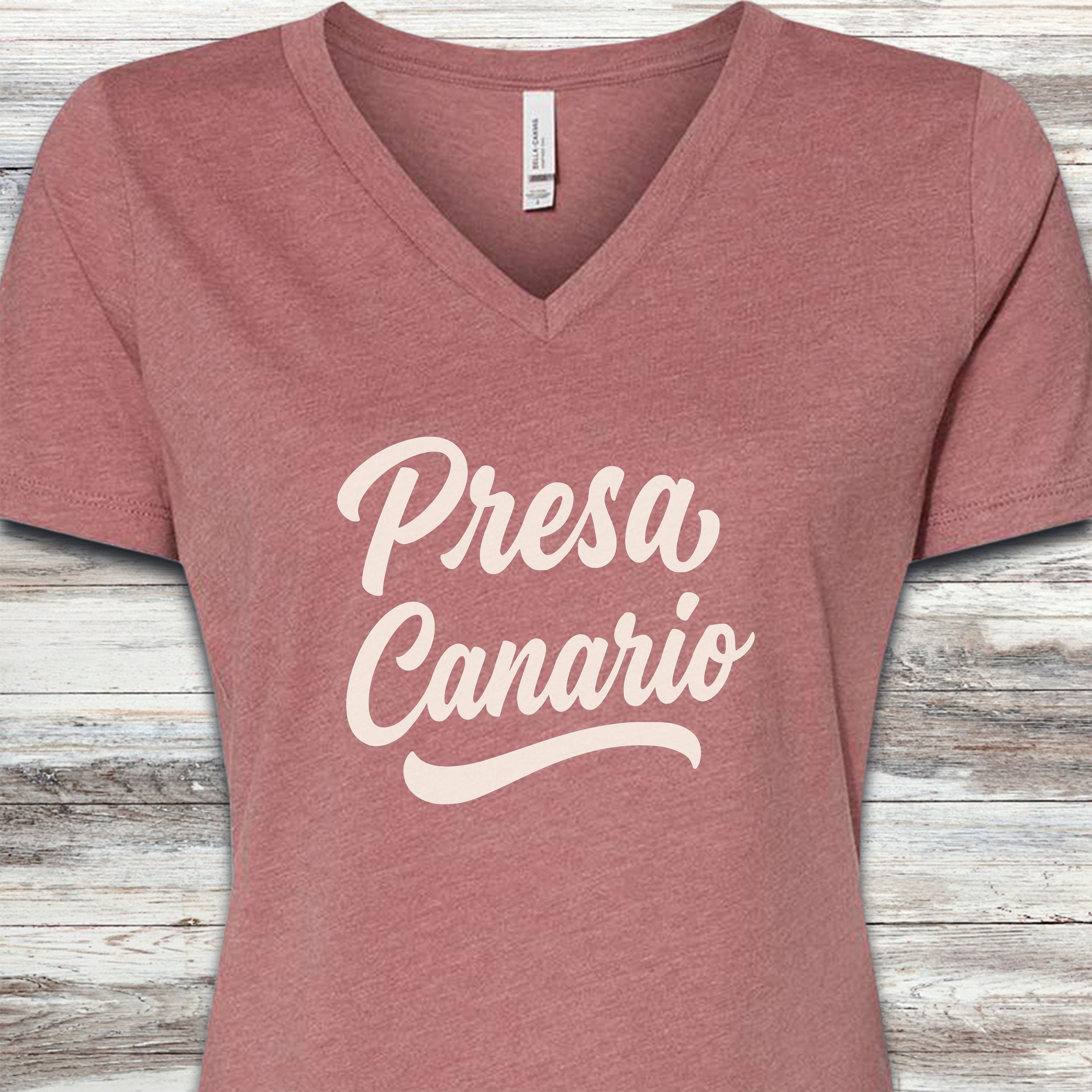 Presa Canario Team V-Neck Tee - Heather Mauve