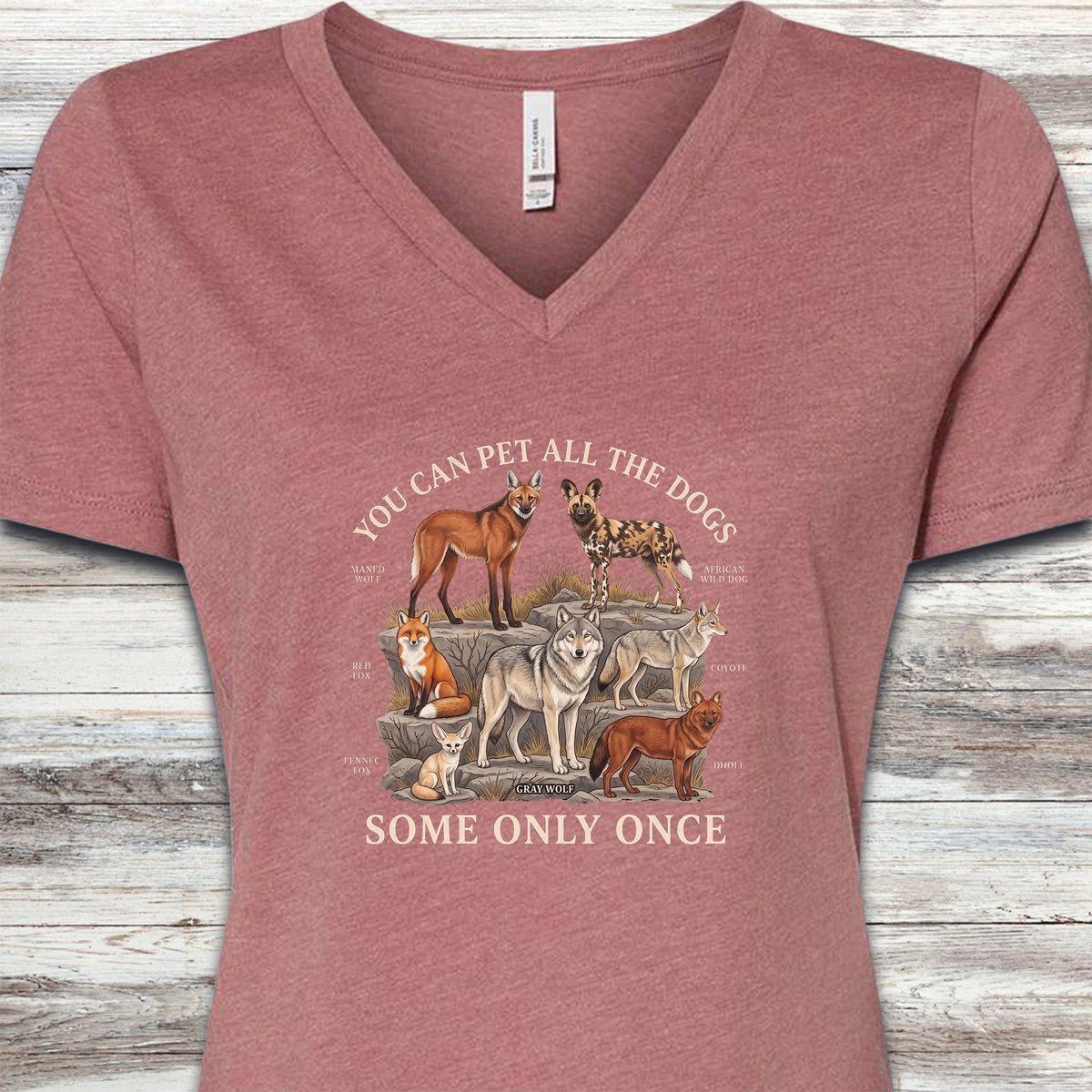 Only Once V-Neck Tee - Heather Mauve