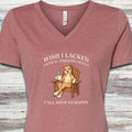 Critical Thinking Skills V-Neck Tee - Heather Mauve