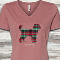 Doodle Winter 2025 V-Neck Tee - Heather Mauve