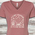 It's Not Hoarding V-Neck Tee - Heather Mauve