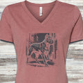 Cane Corso Street V-Neck Tee - Heather Mauve