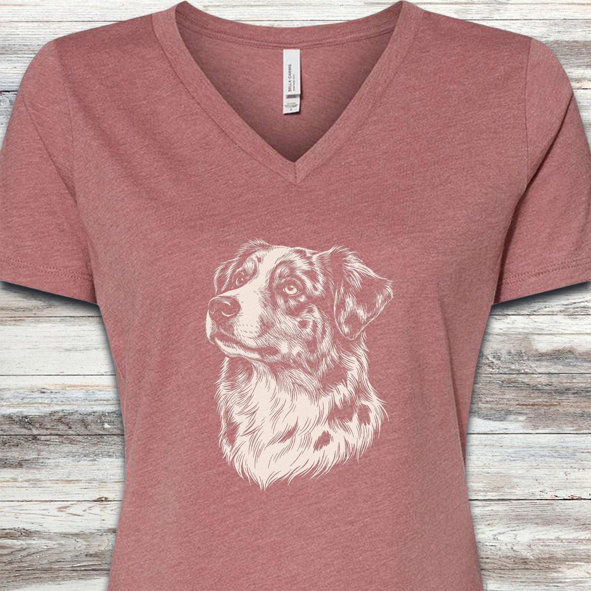 American Shepherd Loyalty V-Neck Tee - Heather Mauve
