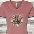Bernese Mountain Dog Rescue V-Neck Tee - Heather Mauve
