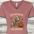 Wait For It V-Neck Tee - Heather Mauve