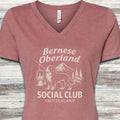 Bernese Mountain Dog Oberland V-Neck Tee - Heather Mauve