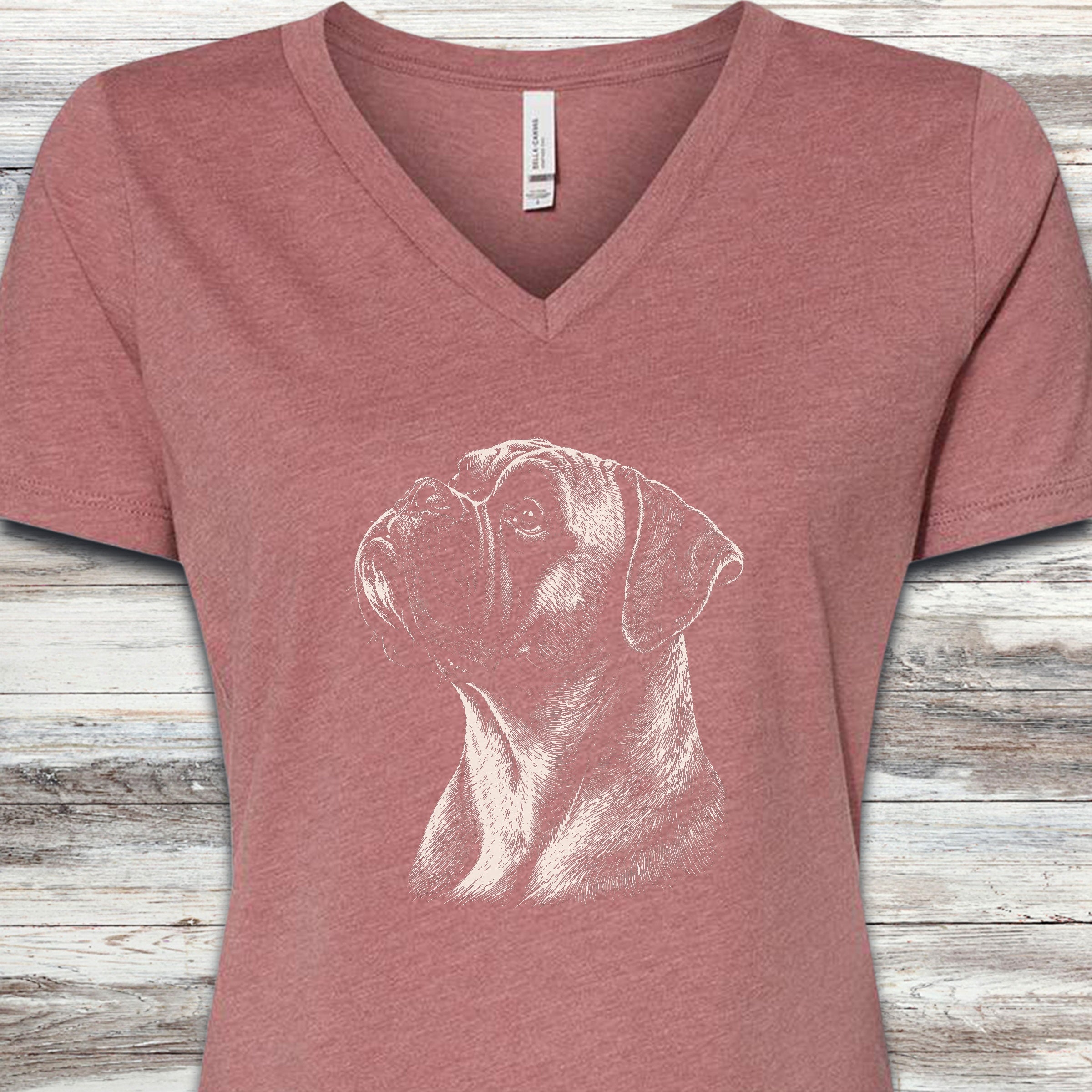 Boxer Loyalty V-Neck Tee - Heather Mauve