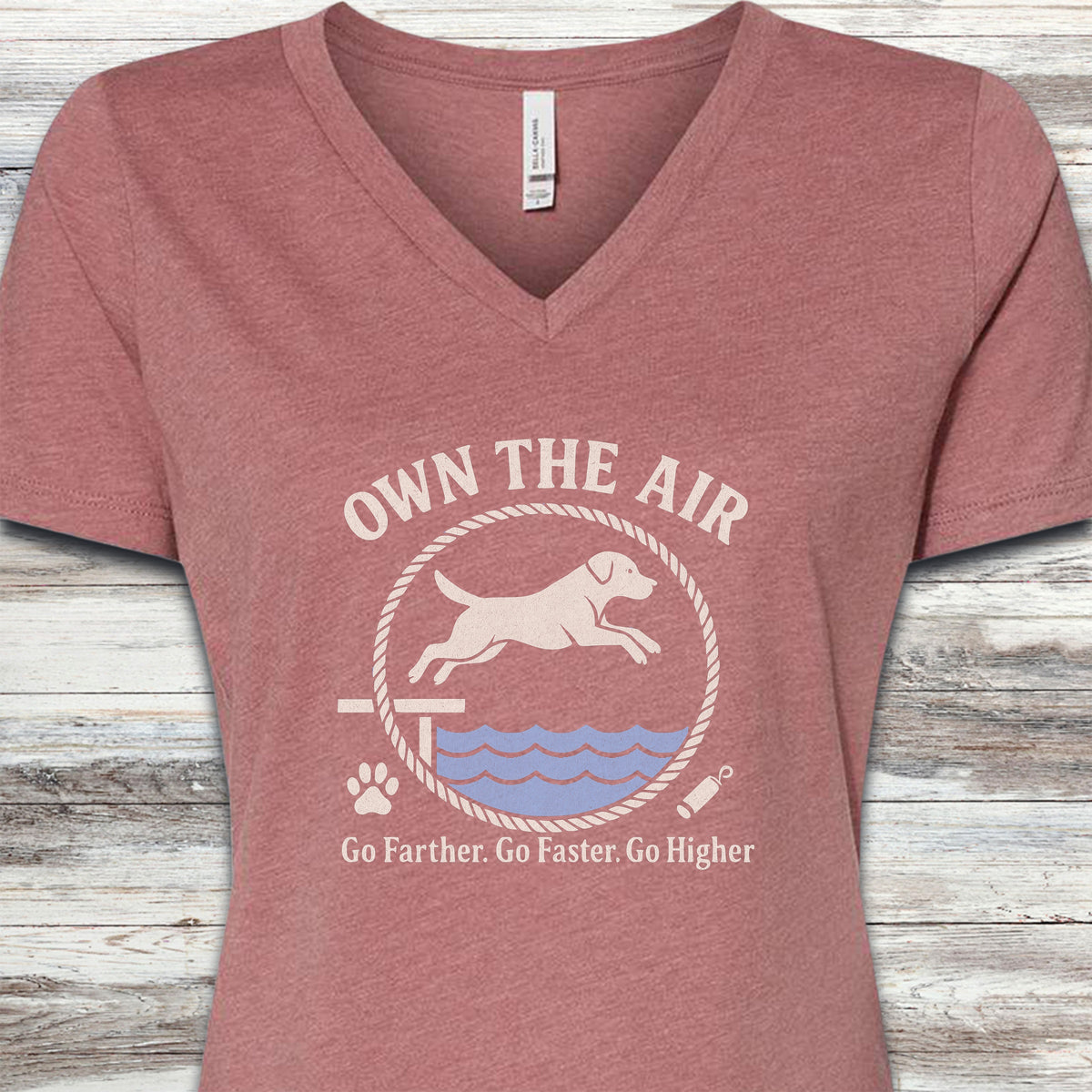 Labrador Retriever Air V-Neck Tee - Heather Mauve