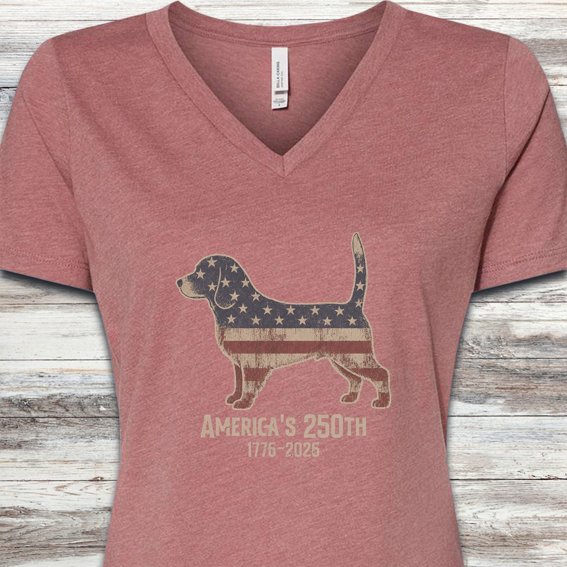 Beagle 250 V-Neck Tee - Heather Mauve