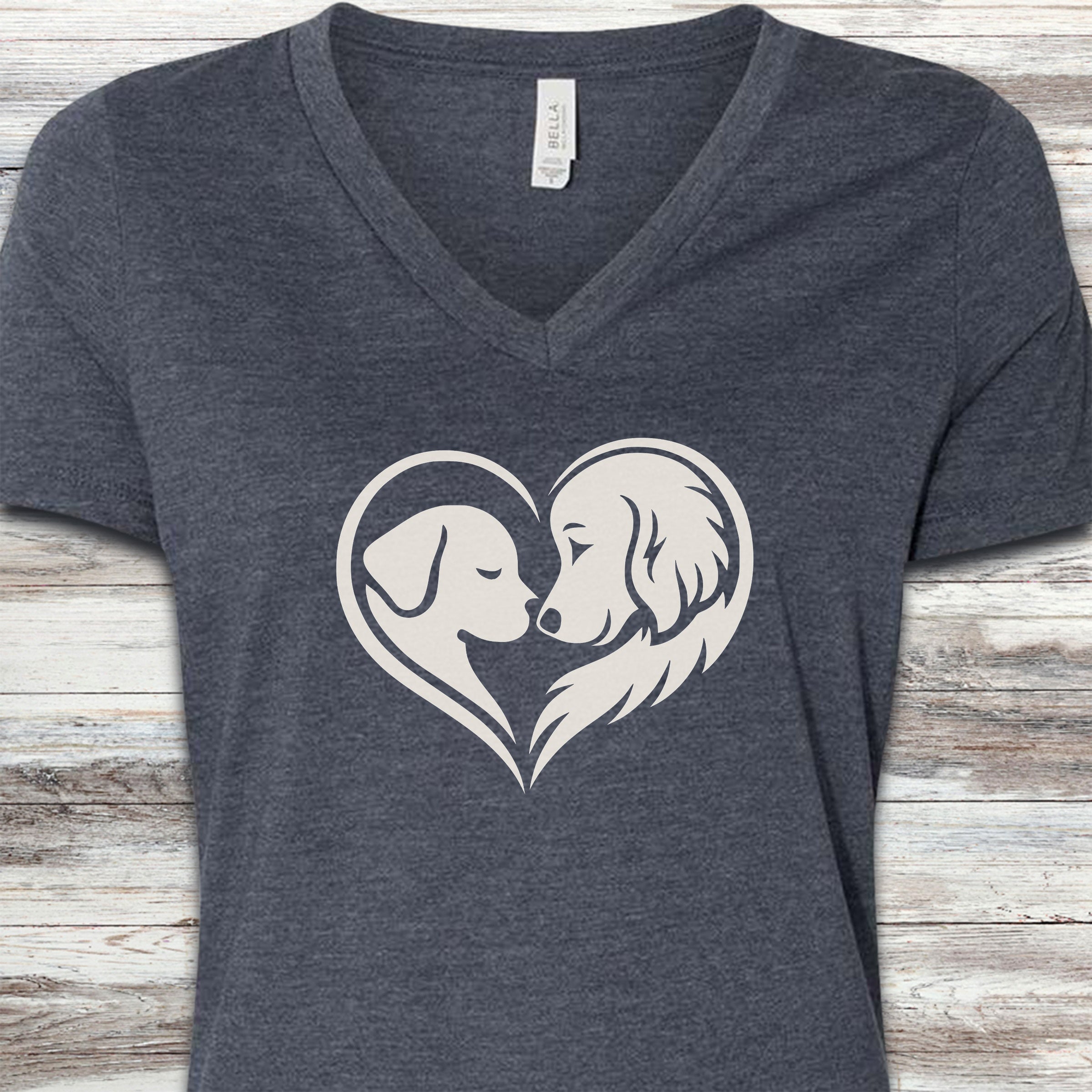 Dog Wear Studio Logo V-Neck Tee - Heather Navy