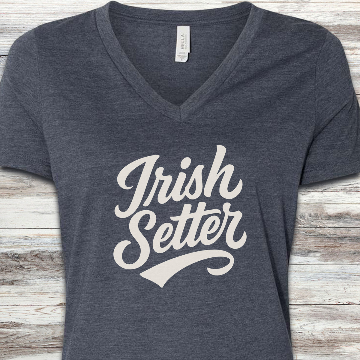Irish Setter Team V-Neck Tee - Heather Navy