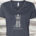 Doodle Howdy Doodle V-Neck Tee - Heather Navy