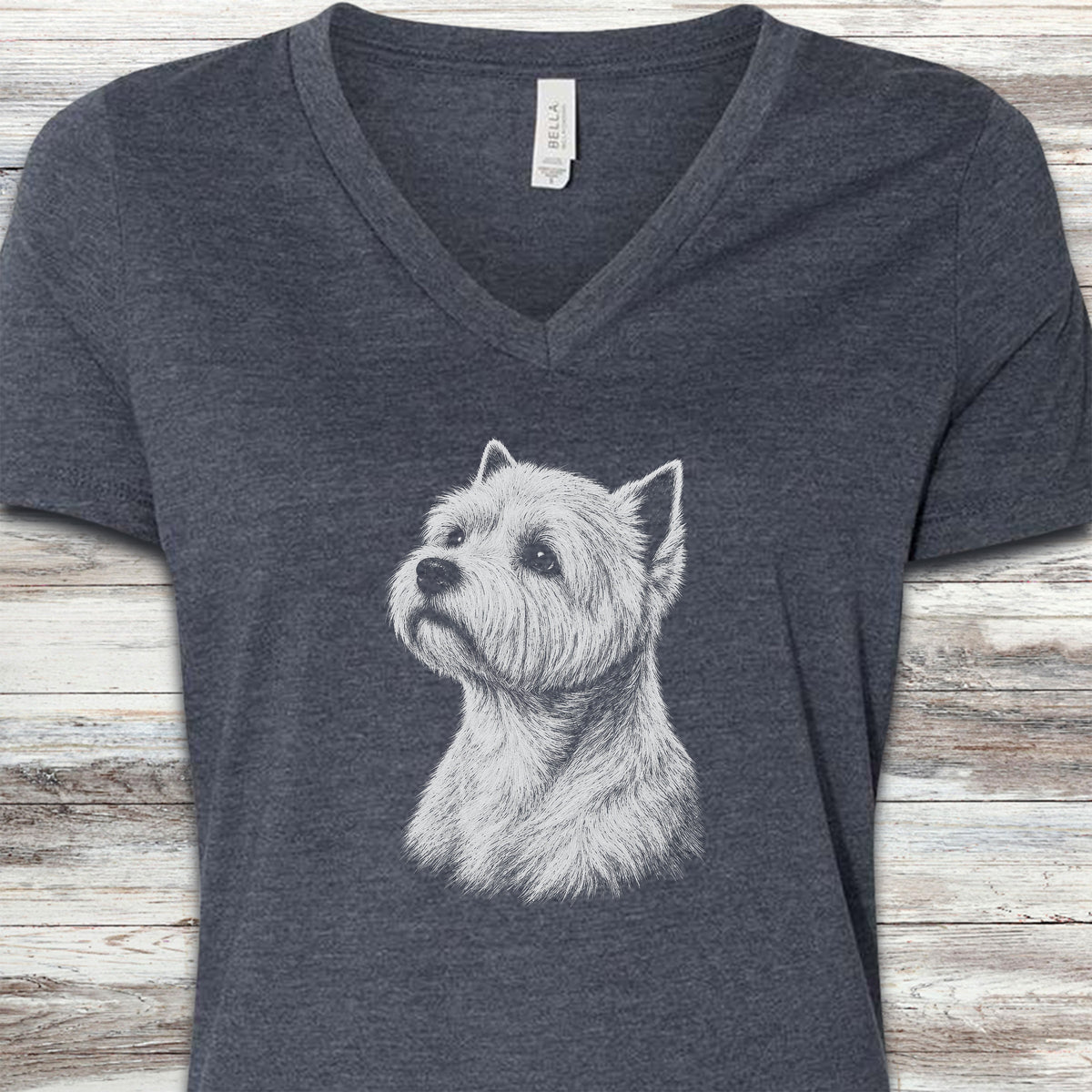 West Highland Loyalty V-Neck Tee - Heather Navy