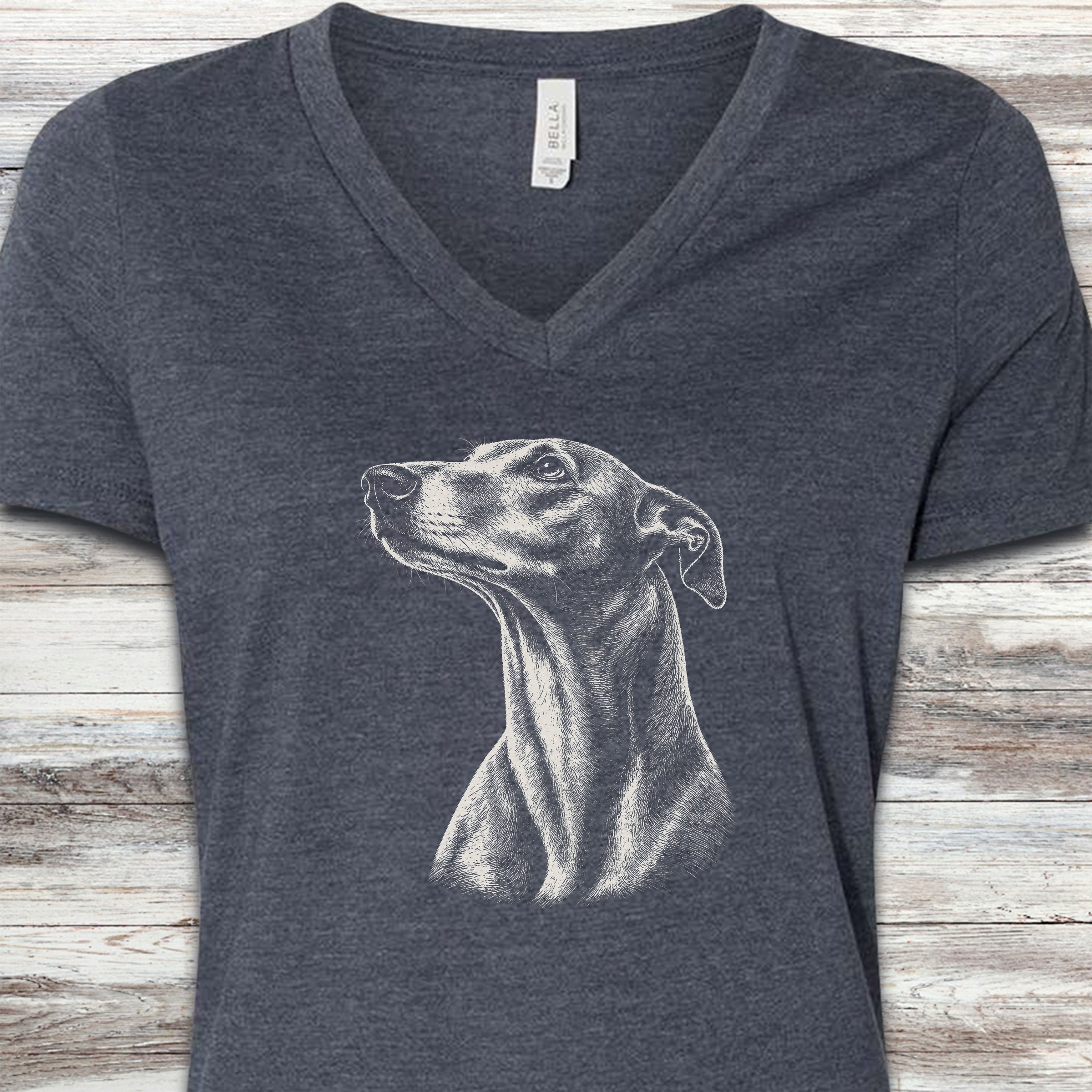 Greyhound Loyalty V-Neck Tee - Heather Navy