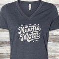 Newfoundland Groovy Mom V-Neck Tee - Heather Navy