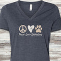 Dalmatian Peace V-Neck Tee - Heather Navy