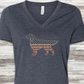 English Setter Vintage USA V-Neck Tee - Heather Navy