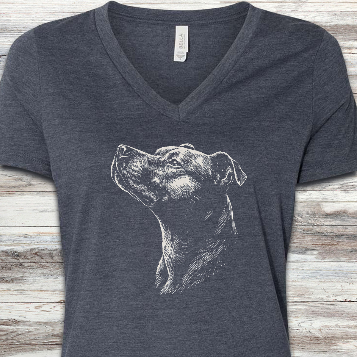 Pit Bull Loyalty V-Neck Tee - Heather Navy