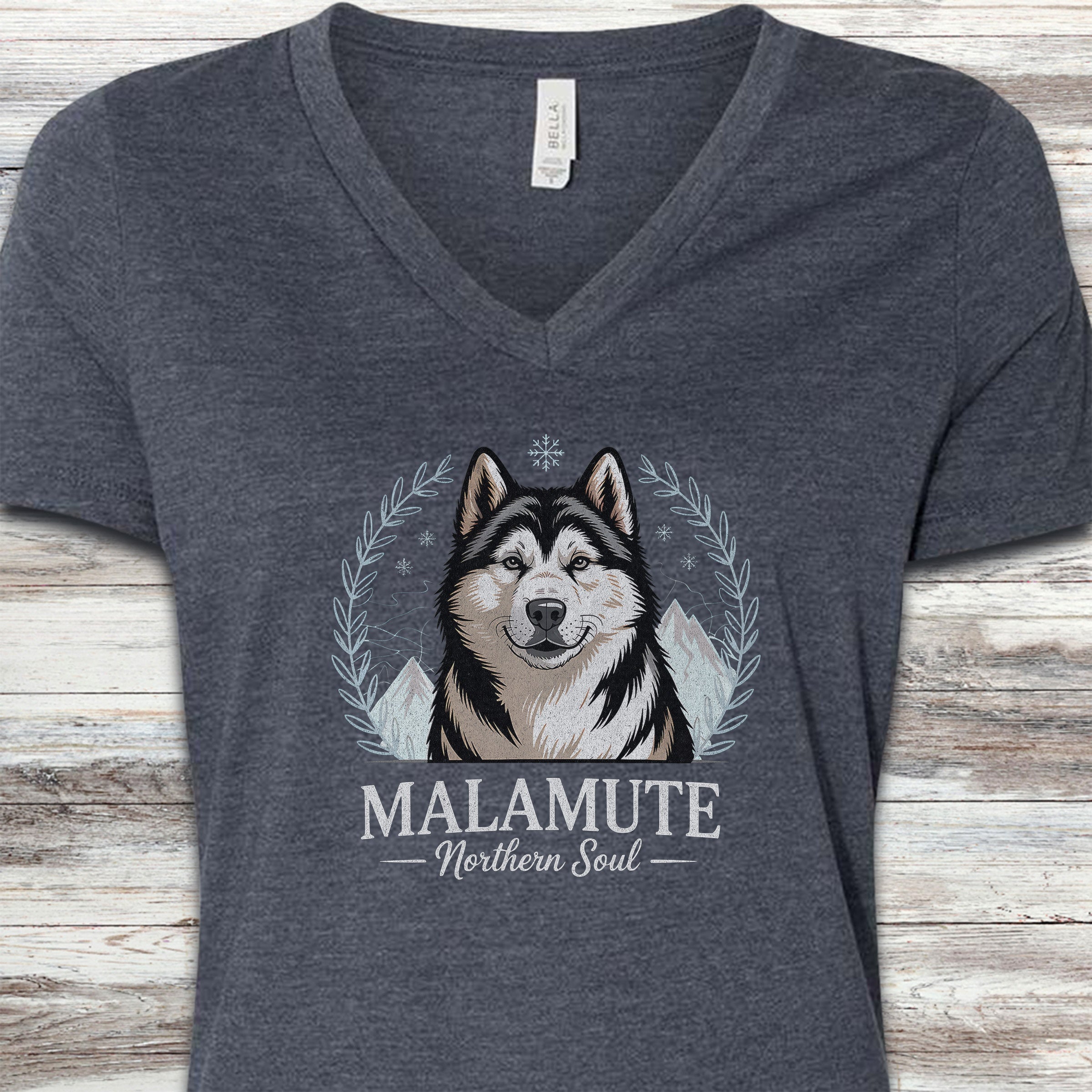 Malamute Northern Soul V-Neck Tee - Heather Navy