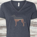 Greyhound Vintage USA V-Neck Tee - Heather Navy