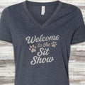Sit Show V-Neck Tee - Heather Navy