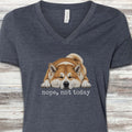 Akita Nope V-Neck Tee - Heather Navy